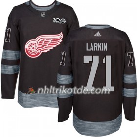 Detroit Red Wings Trikot Dylan Larkin 71 1917-2017 100th Anniversary Adidas Schwarz Authentic - Herren